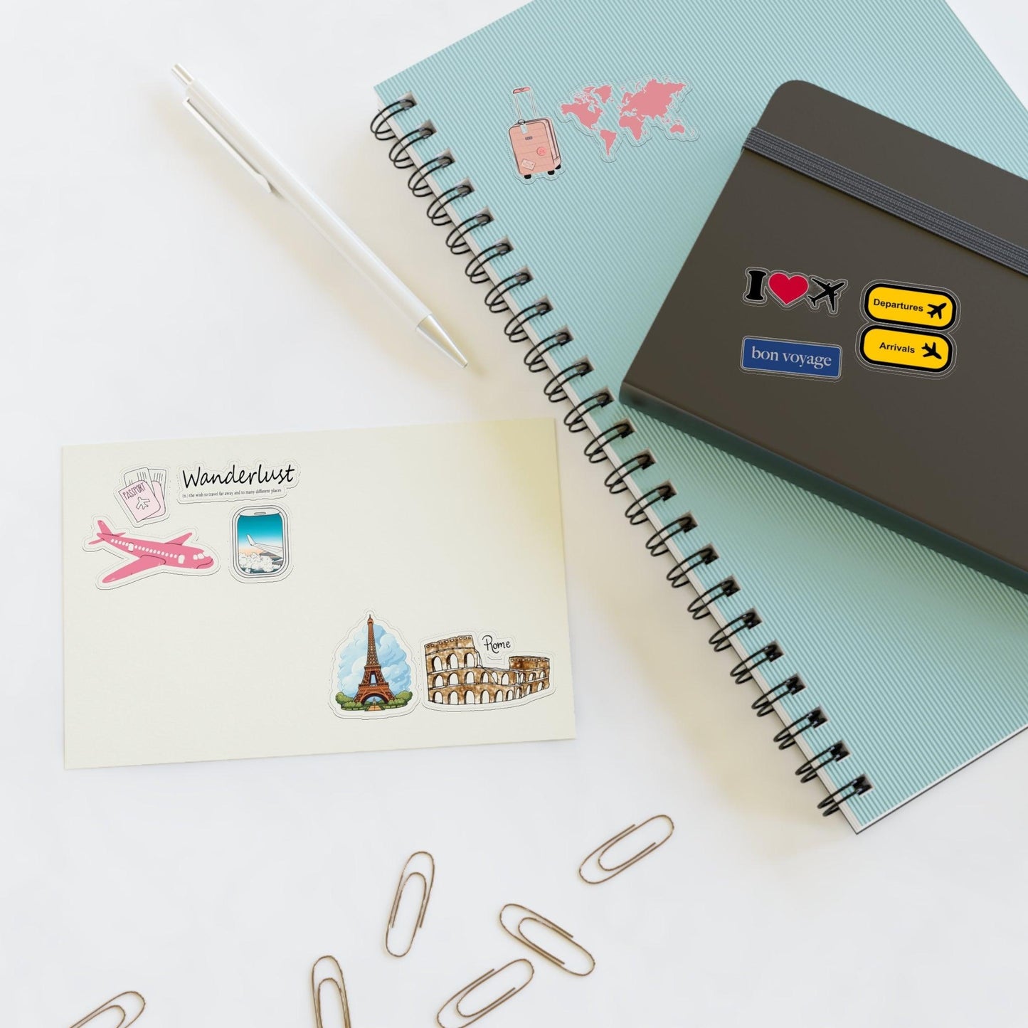 Wanderlust Traveller Sticker Sheets for PhoneCase/iPad/Laptop and Notebooks/Scarpbooks