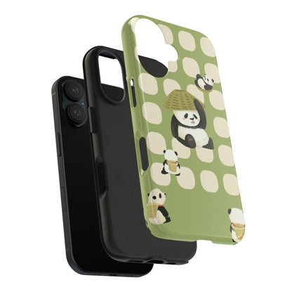 Bamboo Basket Pandas iPhone Cases