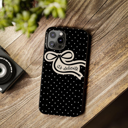 Polka Bow Elegance iPhone Cases