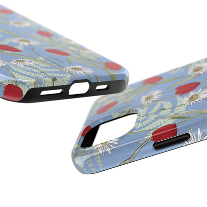 Blooms on Blue Tough iPhone Cases