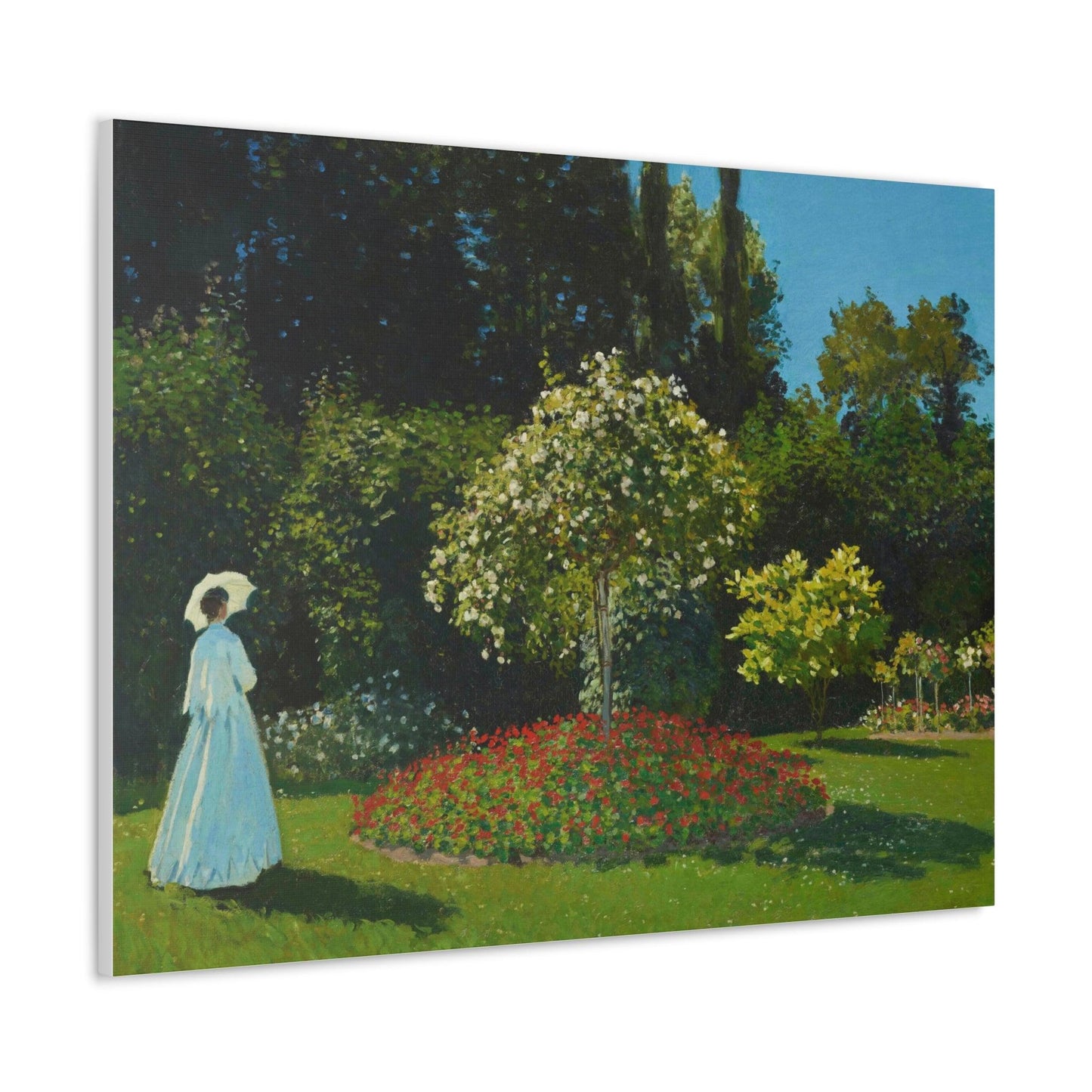 Claude Monet's Lady in the garden (1867) - Canvas Gallery Wraps