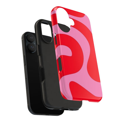 Pop Pink Swirls Tough iPhone Cases