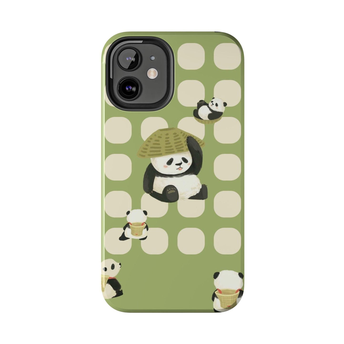 Bamboo Basket Pandas iPhone Cases