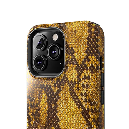 Golden Viper Scales Tough iPhone Cases