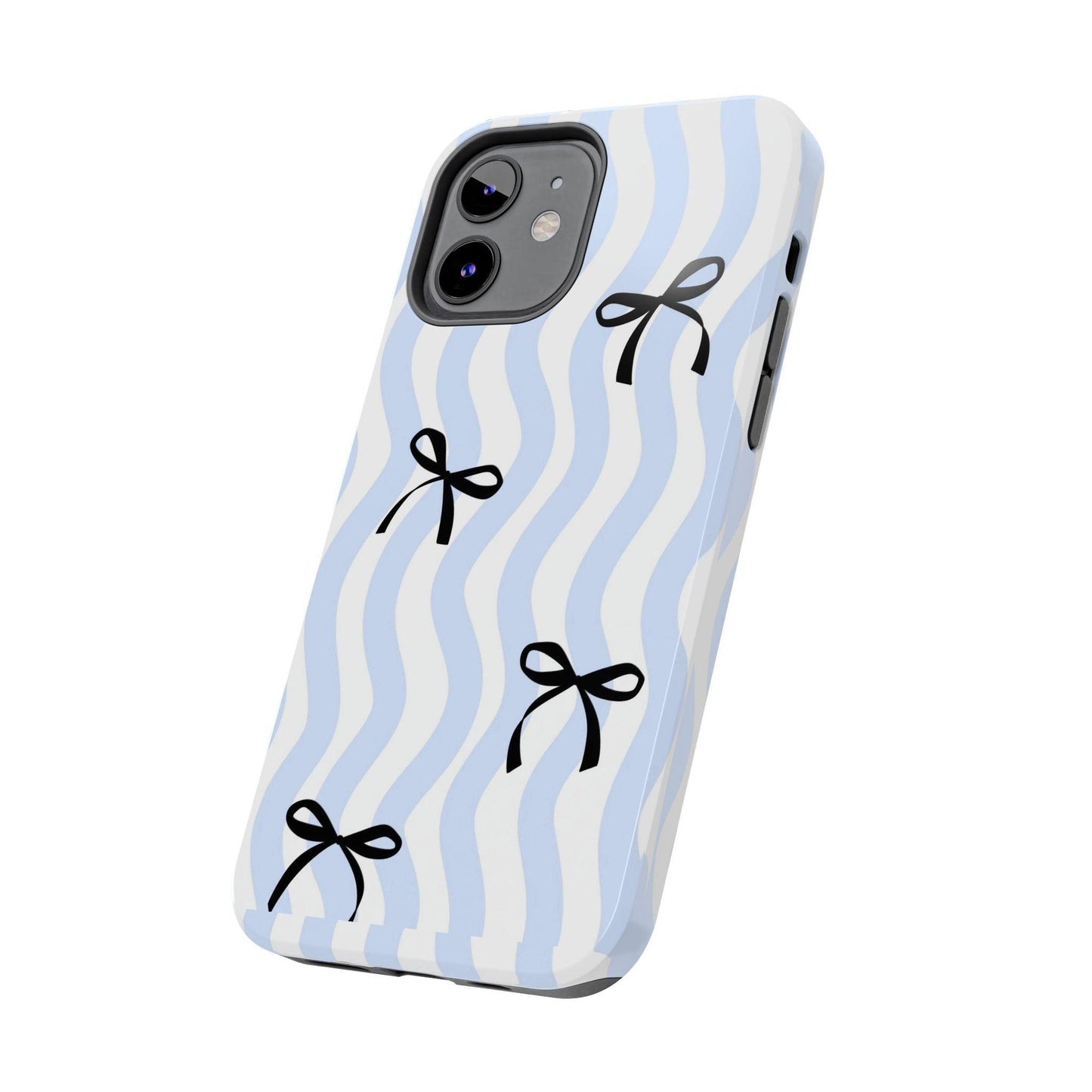 Bowtiful Blue Wavy Bliss Tough iPhone Cases