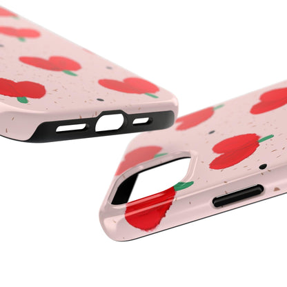 Floral Heart Aesthetic Tough iPhone Cases