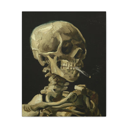 Vincent van Gogh - Head of a skeleton with a burning cigarette - Canvas Gallery Wraps