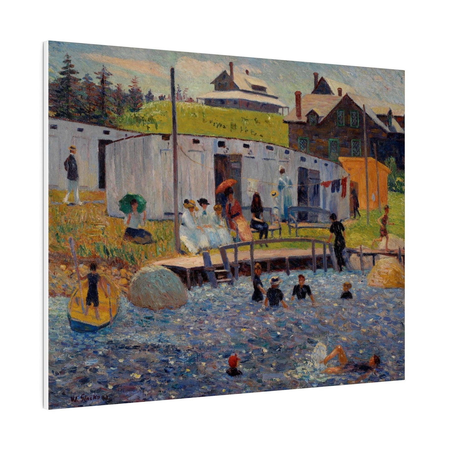 The Bathing Hour, Chester, Nova Scotia by William James Glackens - Matte Canvas, Stretched, 0.75"