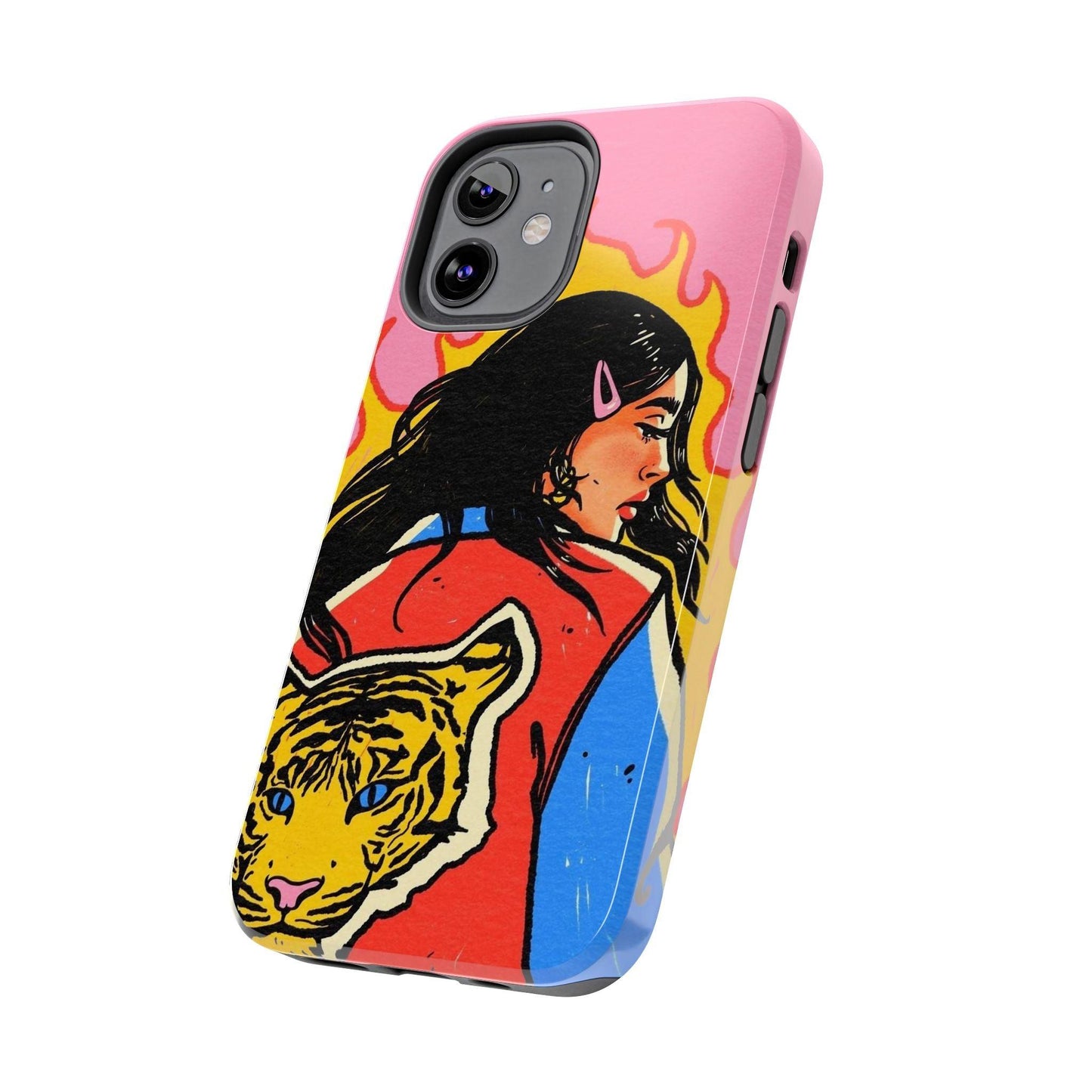 Fierce Femme Flames Tough iPhone Cases