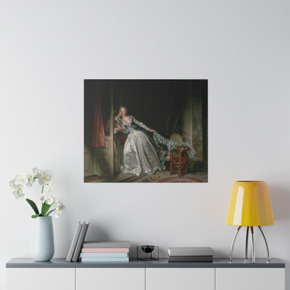 The Stolen Kiss by Jean-Honoré Fragonard - Matte Canvas, Stretched, 0.75"