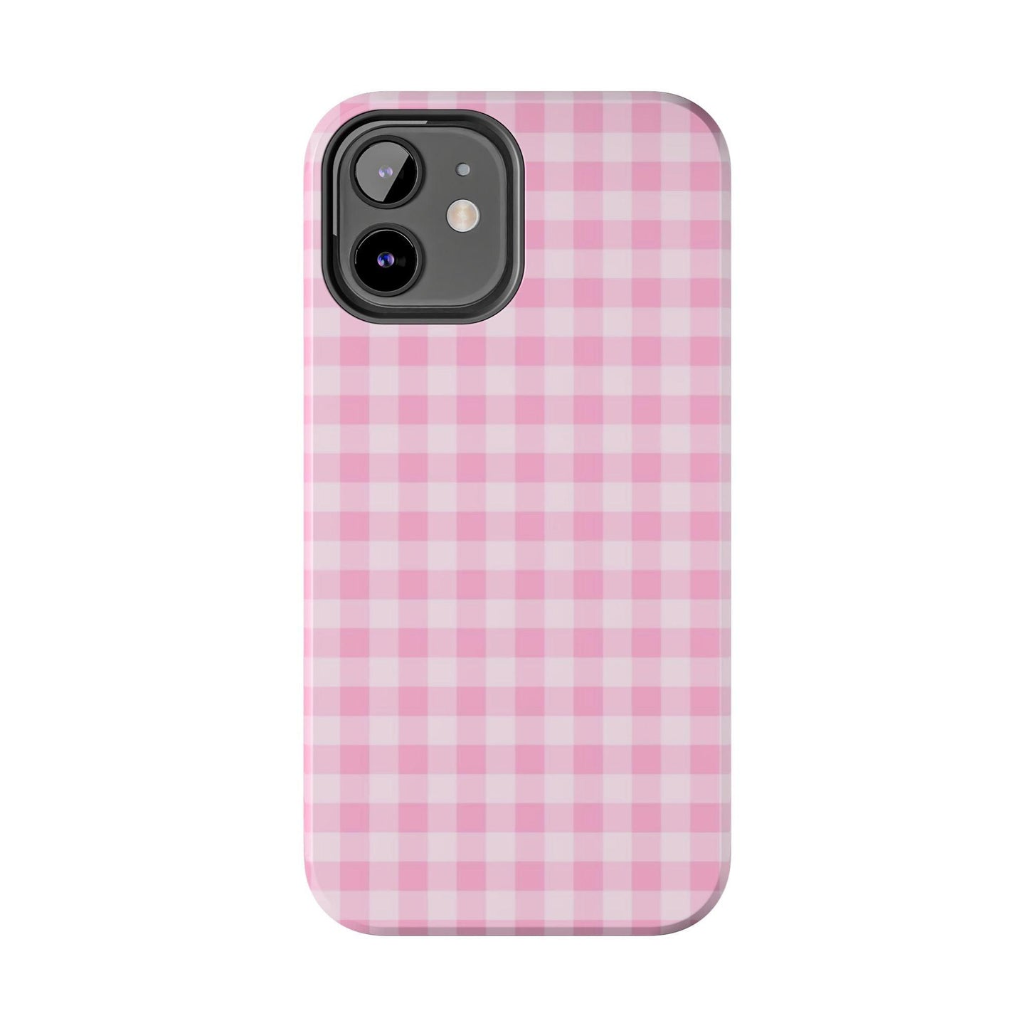 Pink Gingham Tough iPhone Cases