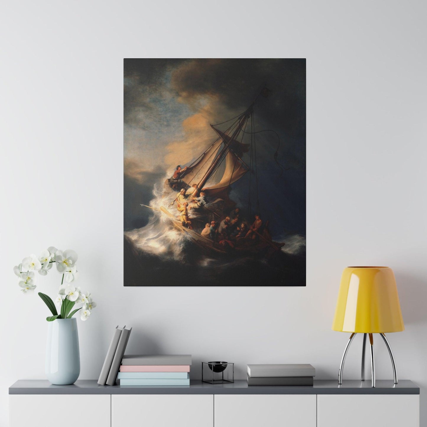 Rembrandt van Rijn's The Storm on the Sea of Galilee (1633) - Matte Canvas, Stretched, 0.75"