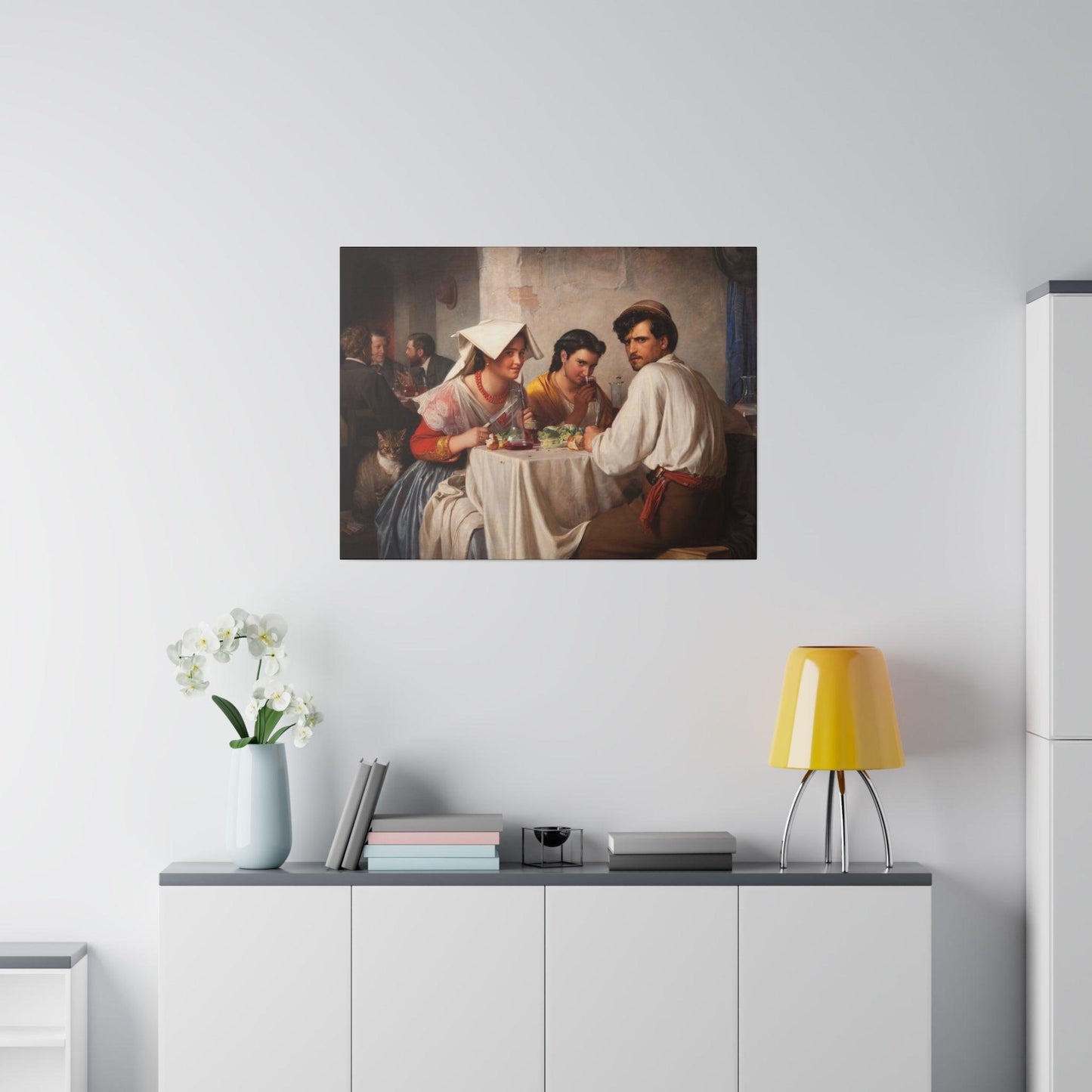 From a Roman osteria by Carl Bloch - Matte Canvas, Stretched, 0.75"