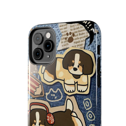 Puppy Pals Denim Vibes Tough iPhone Cases