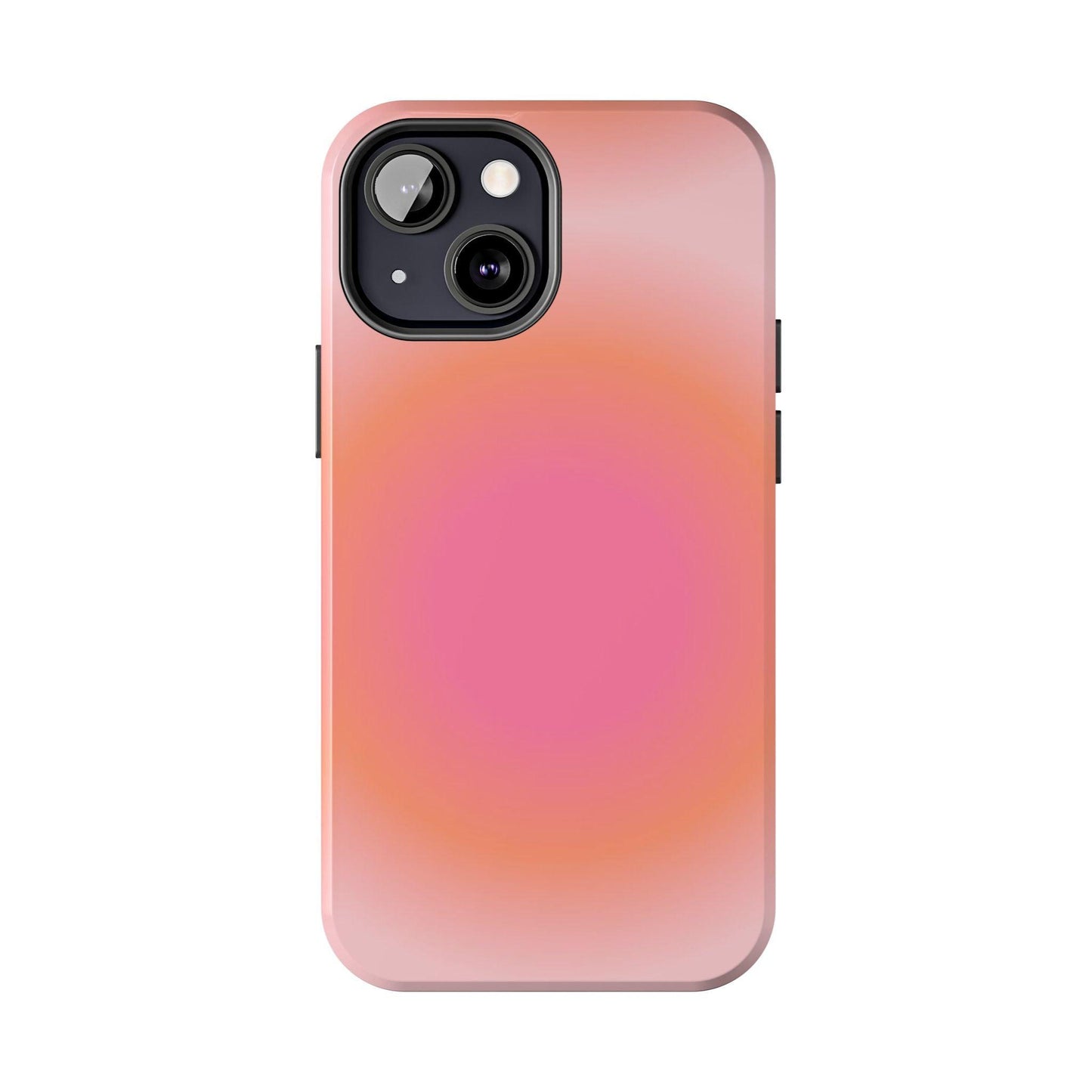 Coral Blushed Aura Tough iPhone Cases