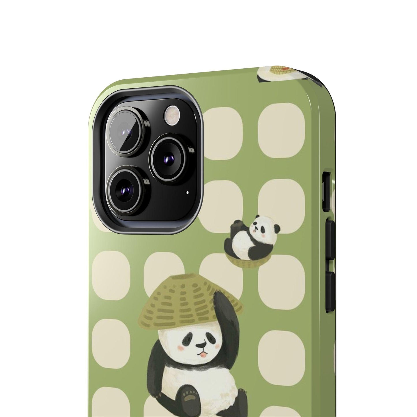 Bamboo Basket Pandas iPhone Cases