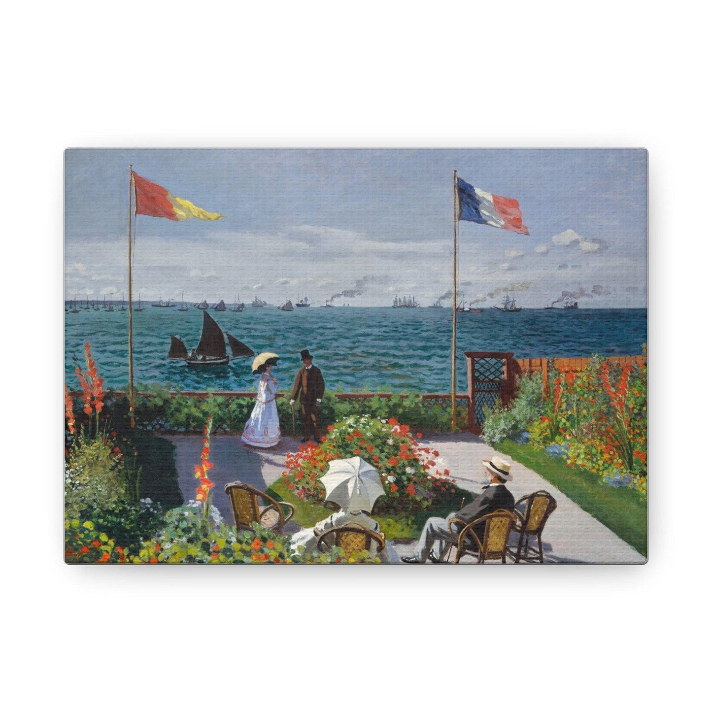 Garden at Sainte - Adresse by Claude Monet - Canvas Gallery Wraps