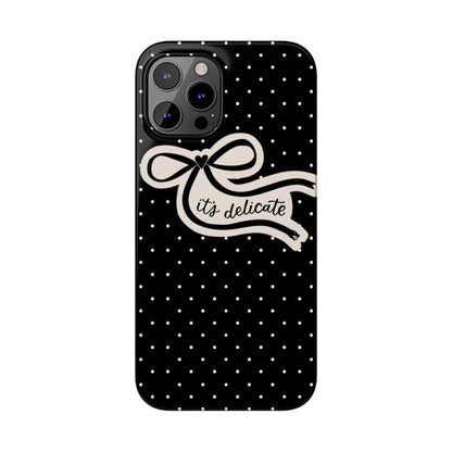 Polka Bow Elegance iPhone Cases