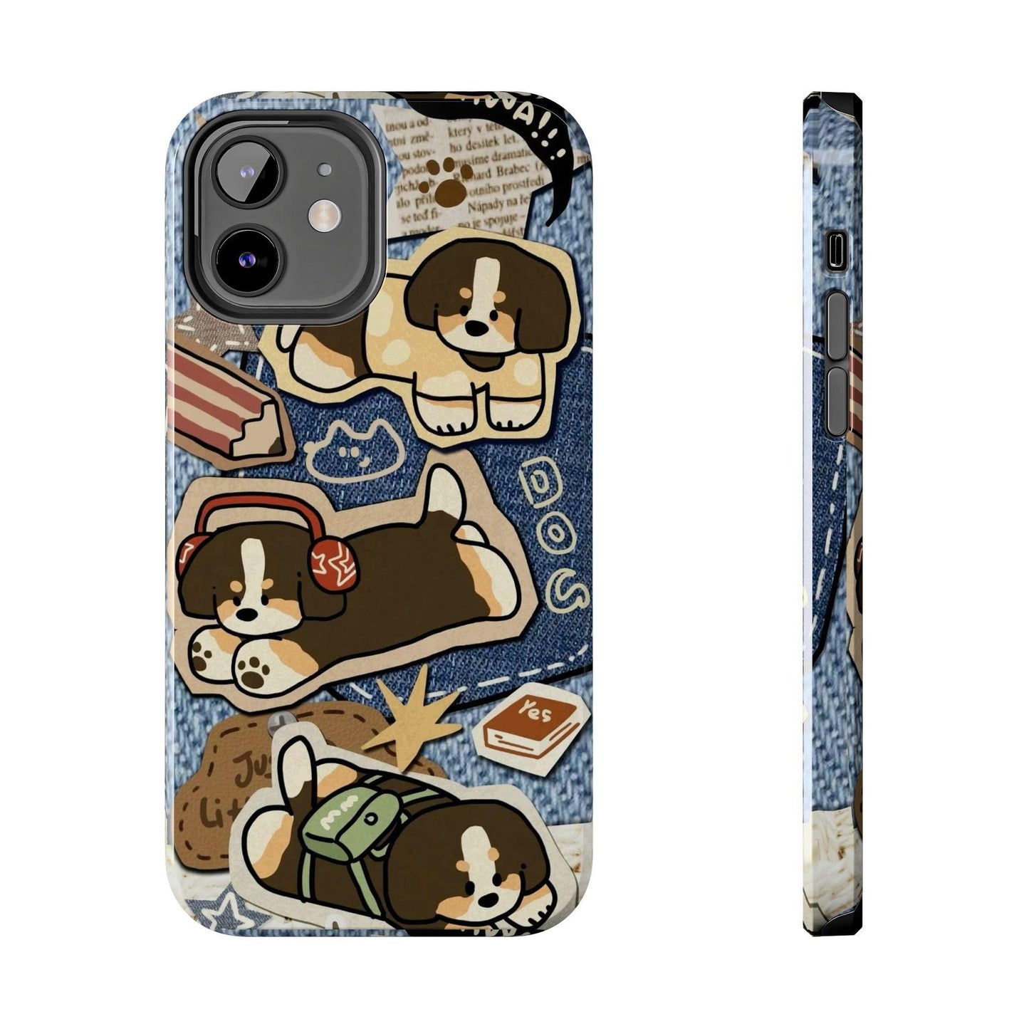 Puppy Pals Denim Vibes Tough iPhone Cases