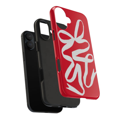 Bow Ribbon Red iPhone Cases