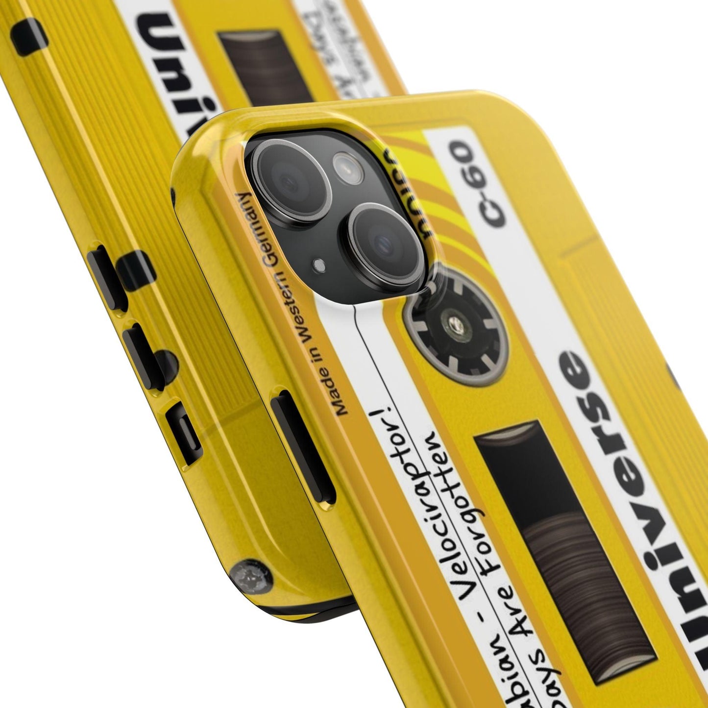 Retro Yellow Cassette Tape iPhone Cases