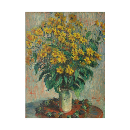 Claude Monet's Jerusalem Artichoke Flowers (1880) - Matte Canvas, Stretched, 0.75"