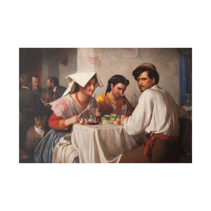 From a Roman osteria by Carl Bloch - Matte Canvas, Stretched, 0.75"