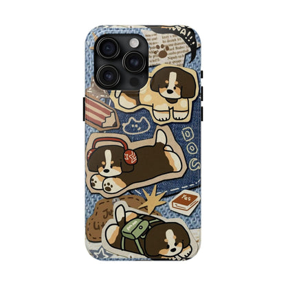 Puppy Pals Denim Vibes Tough iPhone Cases