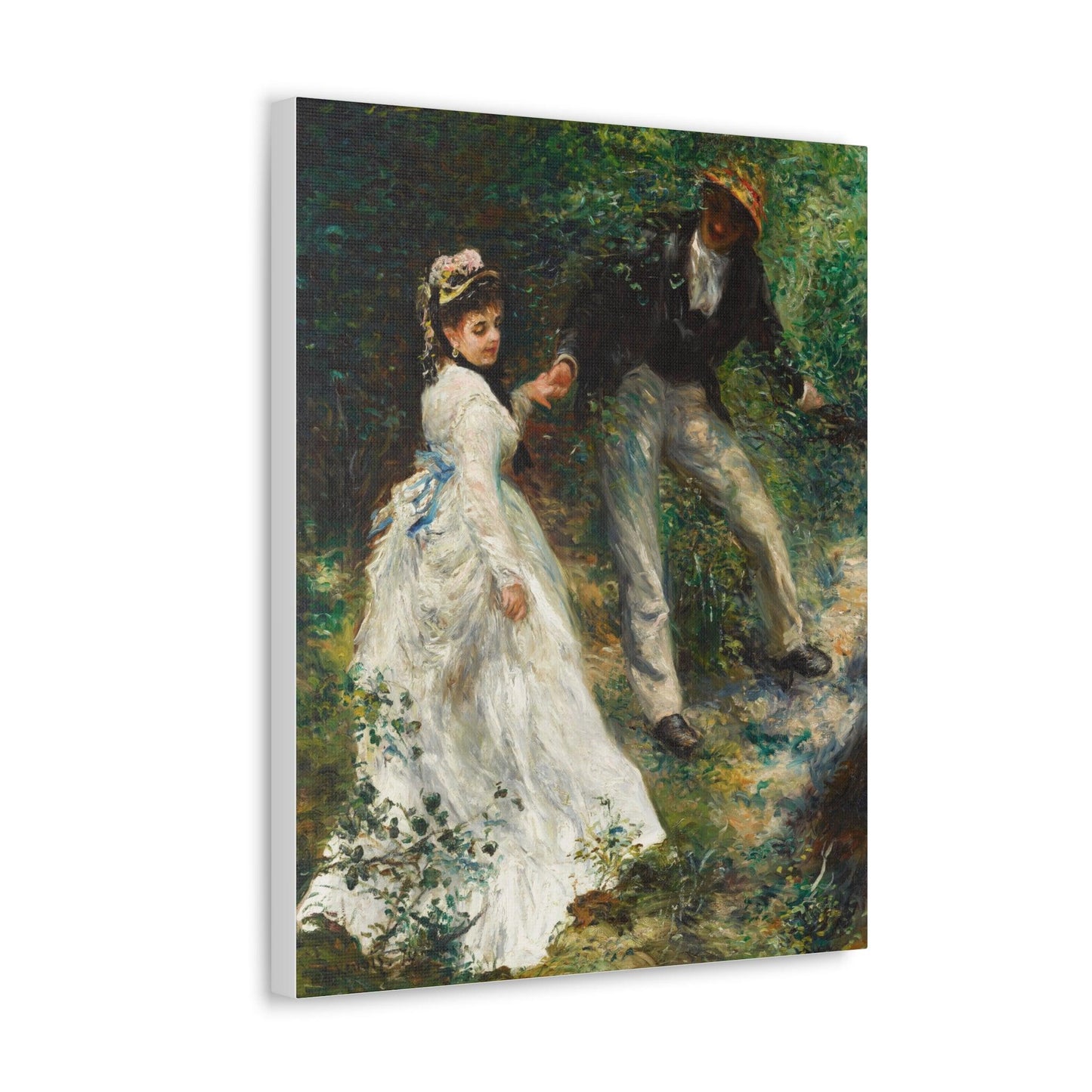 La Promenade (1870) by Pierre-Auguste Renoir - Canvas Gallery Wraps