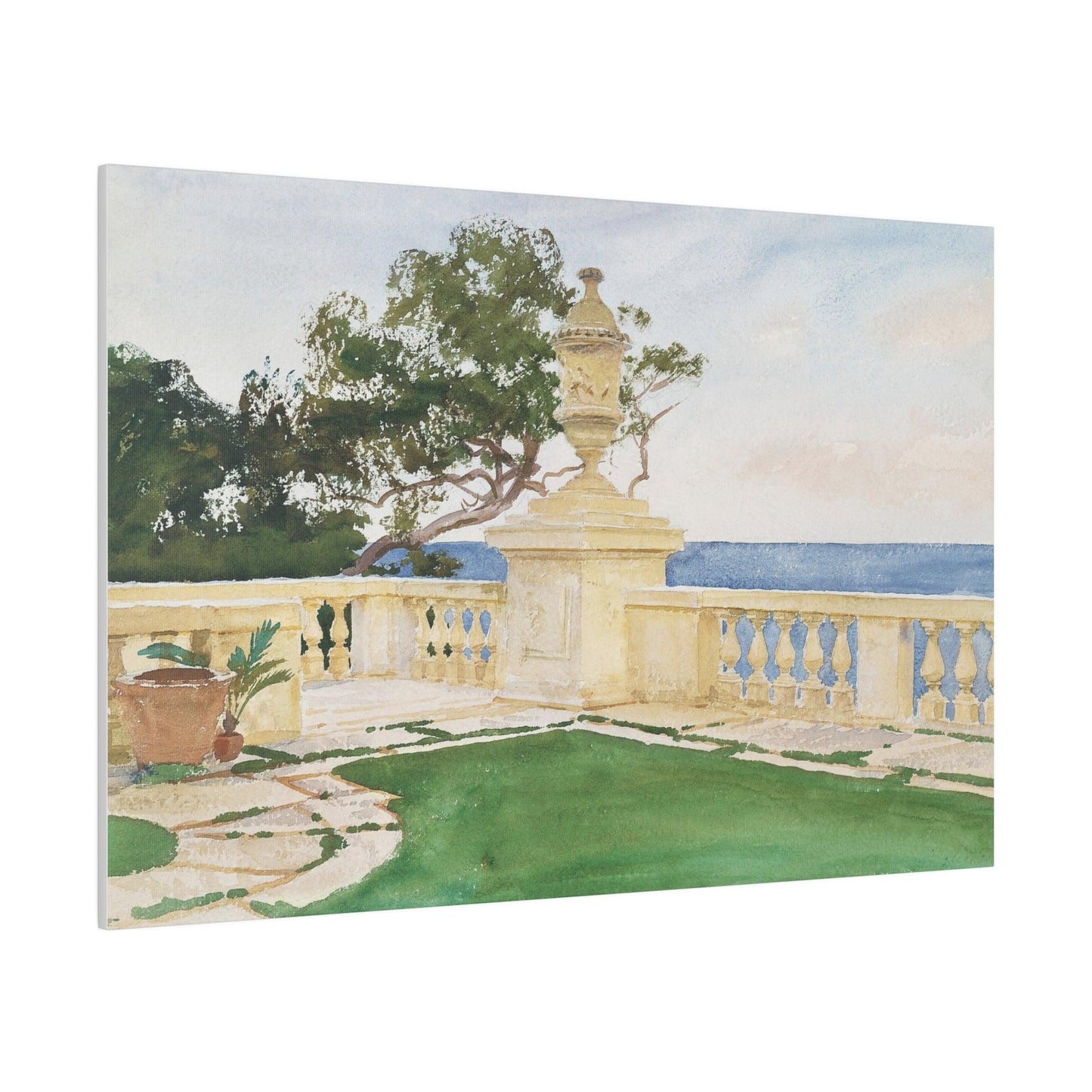 Terrace, Vizcaya (1917) by John Singer Sargent - Matte Canvas, Stretched, 0.75"