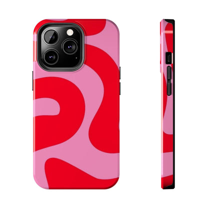 Pop Pink Swirls Tough iPhone Cases