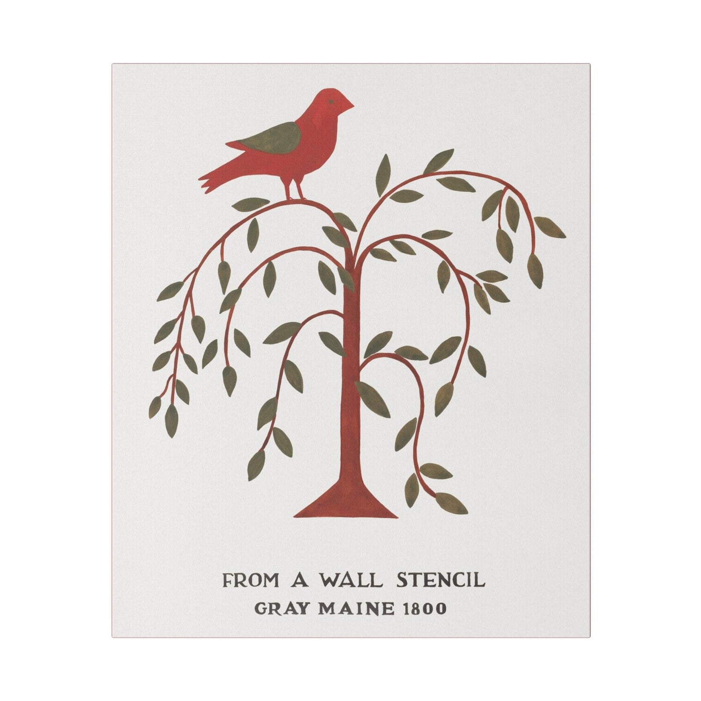 Design from Gray Maine 1800 From Proposed Portfolio Maine Wall Stencils 1935 to1942 by Mildred E Bent  Matte Canvas Stretched 0.75