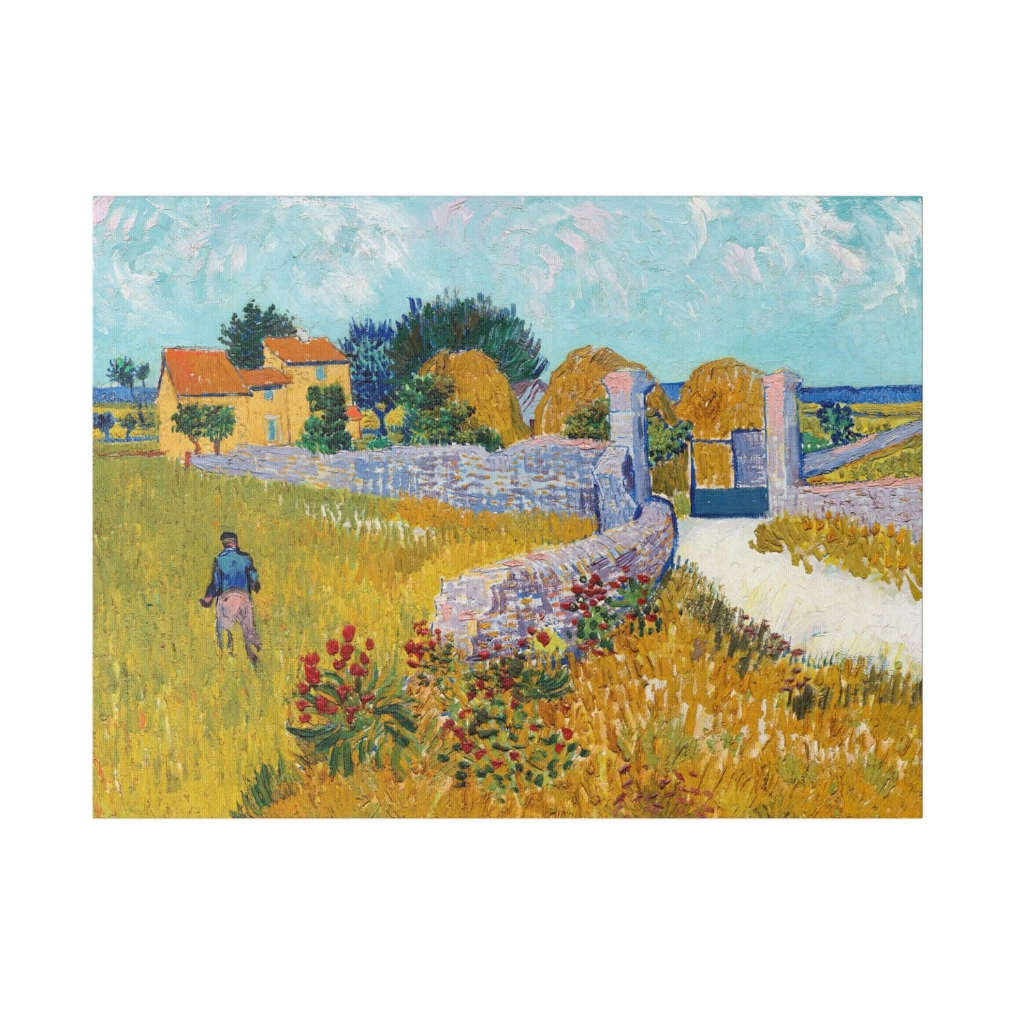 Farmhouse in Provence (1888) by Vincent Van Gogh - Matte Canvas, Stretched, 0.75"