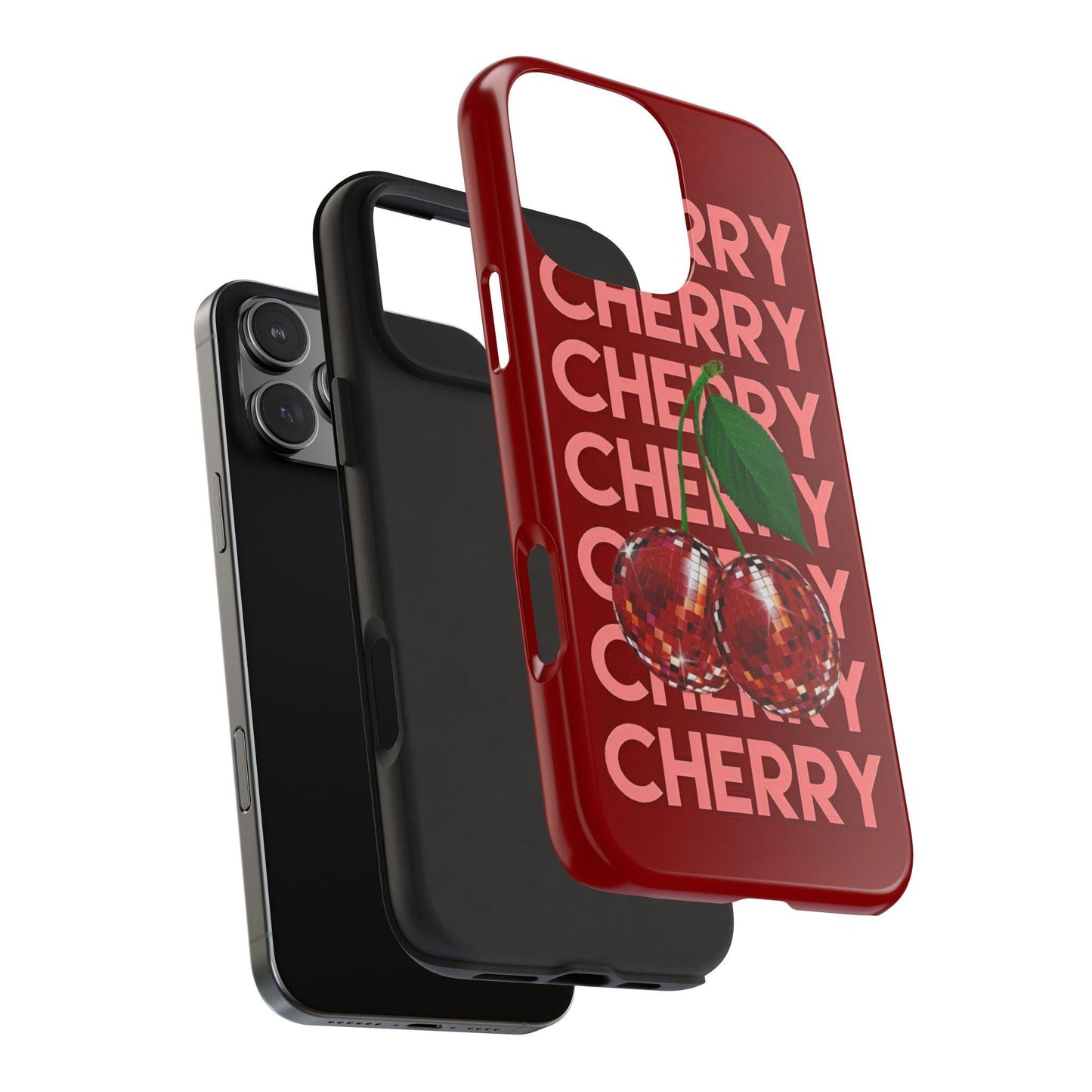 Cherries Disco Inspo iPhone Cases in Cherry Red