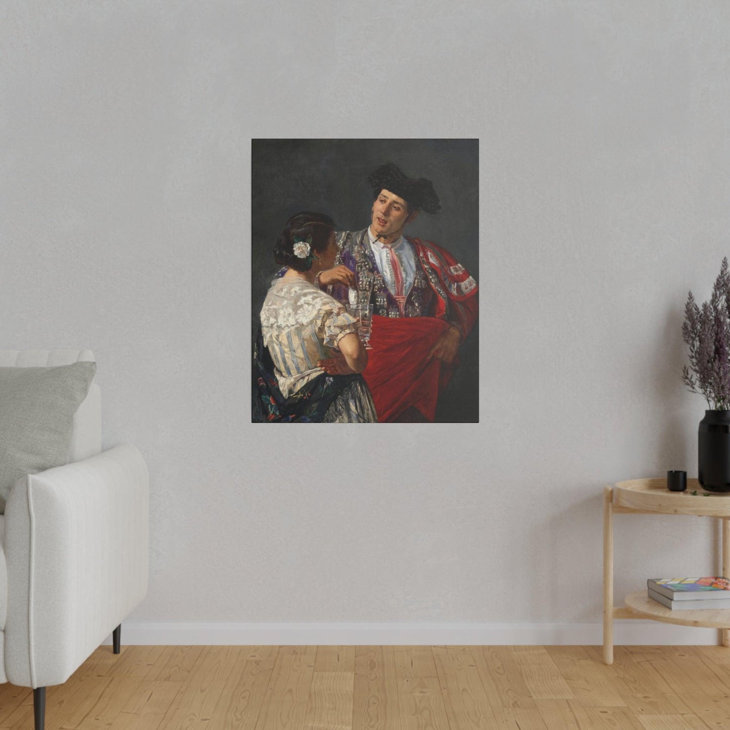 Offering the panel to the bullfighter (1873) painting by Mary Cassatt - Matte Canvas, Stretched, 0.75"