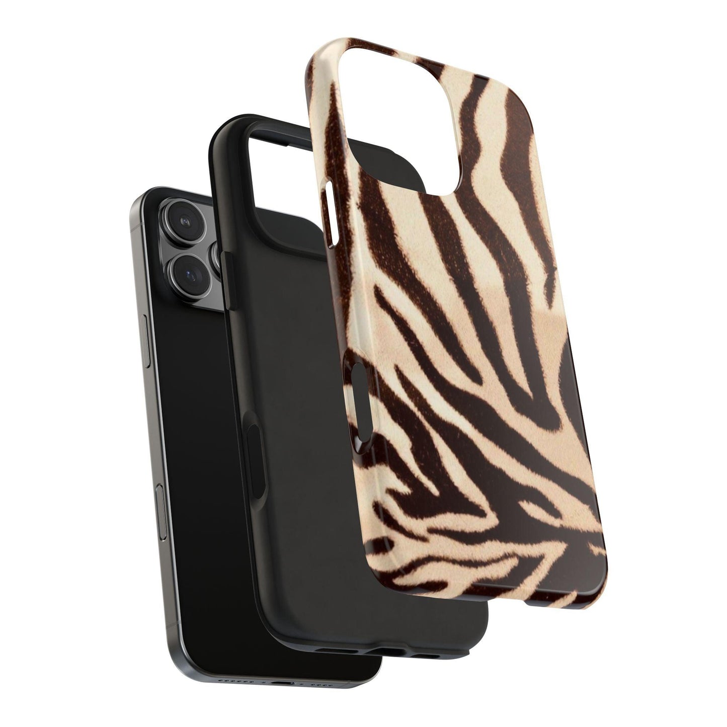 Taupe Twilights Stripe Tough iPhone Cases