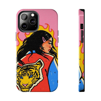 Fierce Femme Flames Tough iPhone Cases