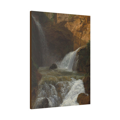 View of the Waterfalls at Tivoli 1788 by Jean Joseph Xavier Bidauld on a Matte Canvas Stretched 0.75