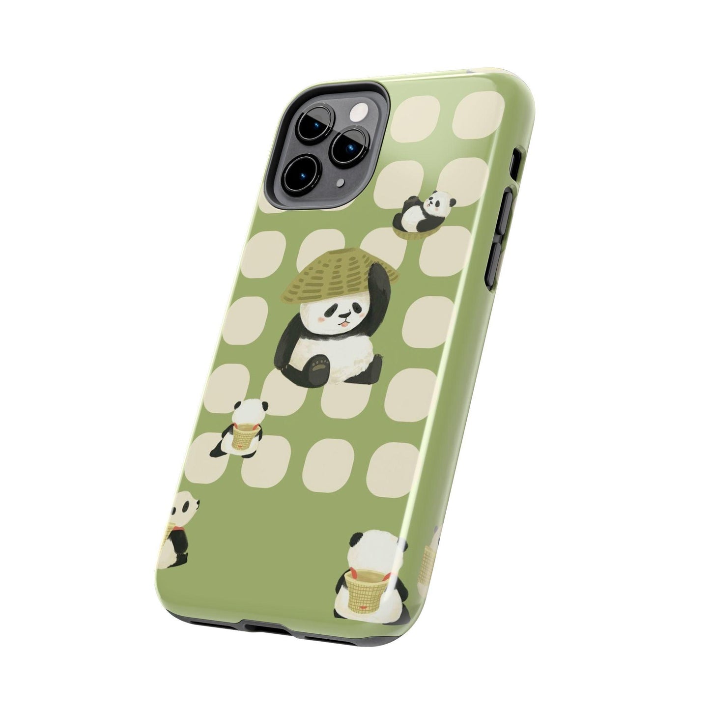 Bamboo Basket Pandas iPhone Cases