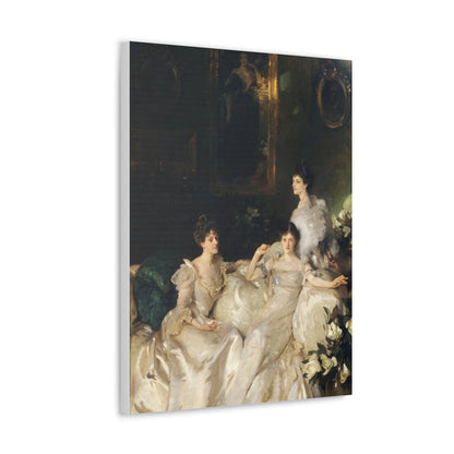 The Wyndham Sisters Lady Elcho, Mrs. Adeane, and Mrs. Tennant (1899) by John Singer Sargent - Canvas Gallery Wraps