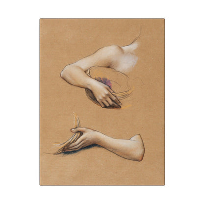 Study of Arms for The Cadence of Autumn (1905) by Evelyn De Morgan - Matte Canvas, Stretched, 0.75"