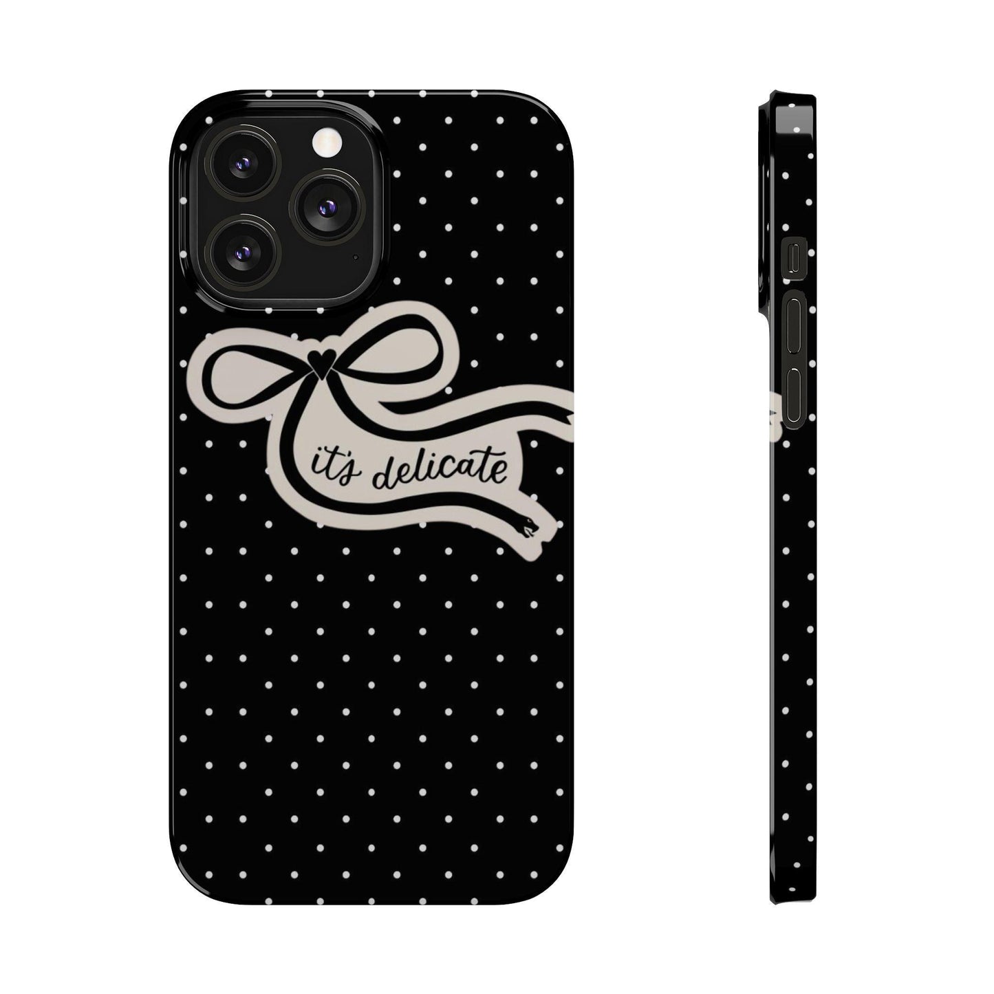 Polka Bow Elegance iPhone Cases