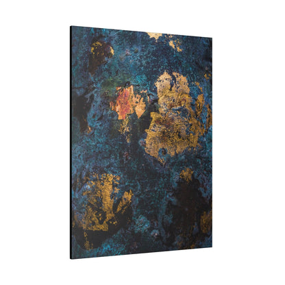 Blue Gold Abstract Painting - Matte Canvas, Stretched, 0.75"