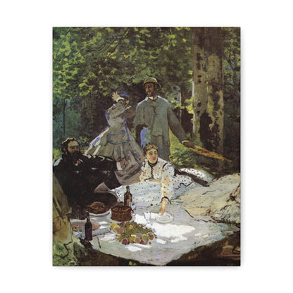 Luncheon on the Grass 1865 by Claude Monet Canvas Gallery Wraps