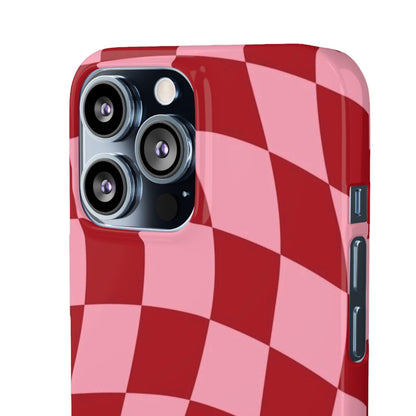 Twist & Check Red Snap iPhone Cases