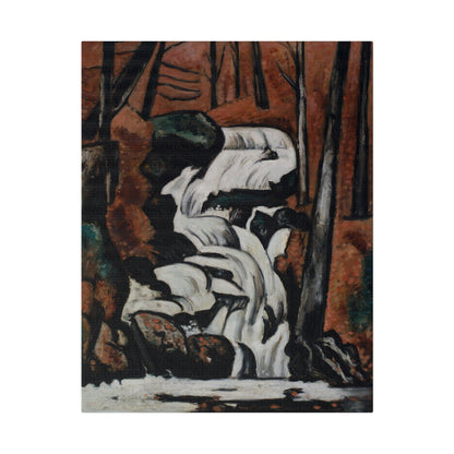 Smelt Brook Falls (1937) painting in high resolution by Marsden Hartley - Matte Canvas, Stretched, 0.75"