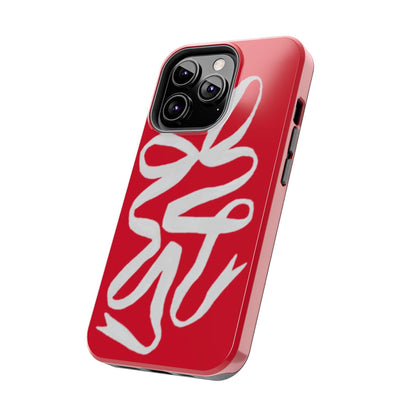 Bow Ribbon Red iPhone Cases