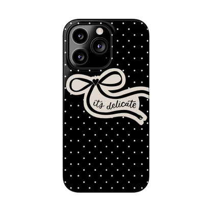 Polka Bow Elegance iPhone Cases