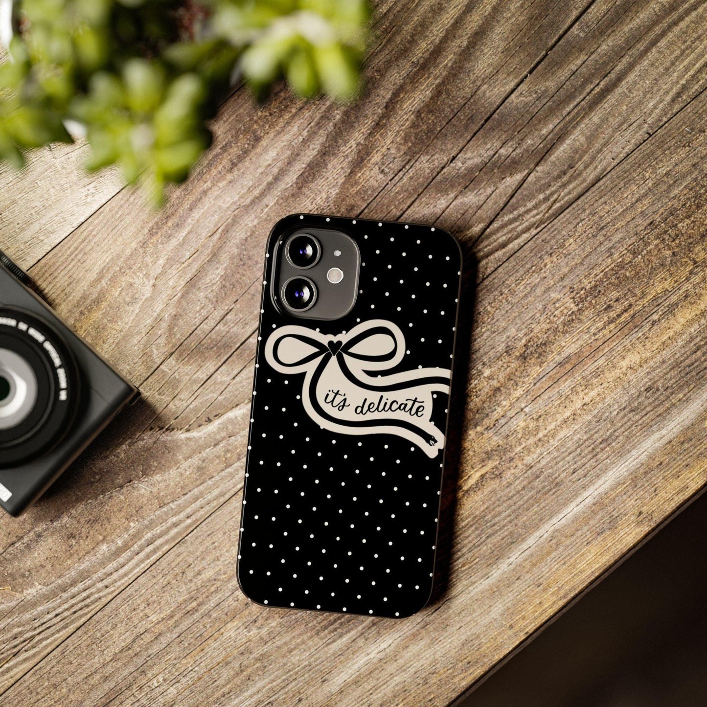 Polka Bow Elegance iPhone Cases