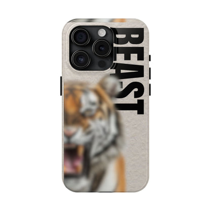 Beast Tough Phone Case - Fierce Tiger Design for Animal Lovers